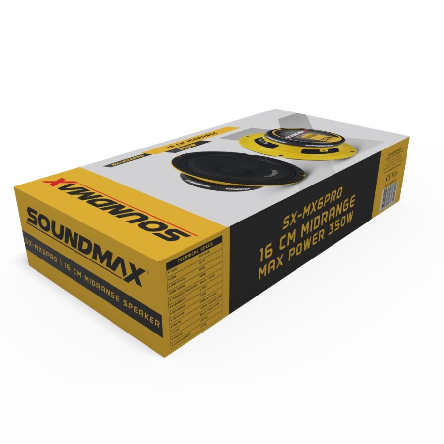 Difuzoare auto Soundmax SX-MX6PRO, midrange, 165 mm, 4 Ohm, 120W RMS - imagine 2