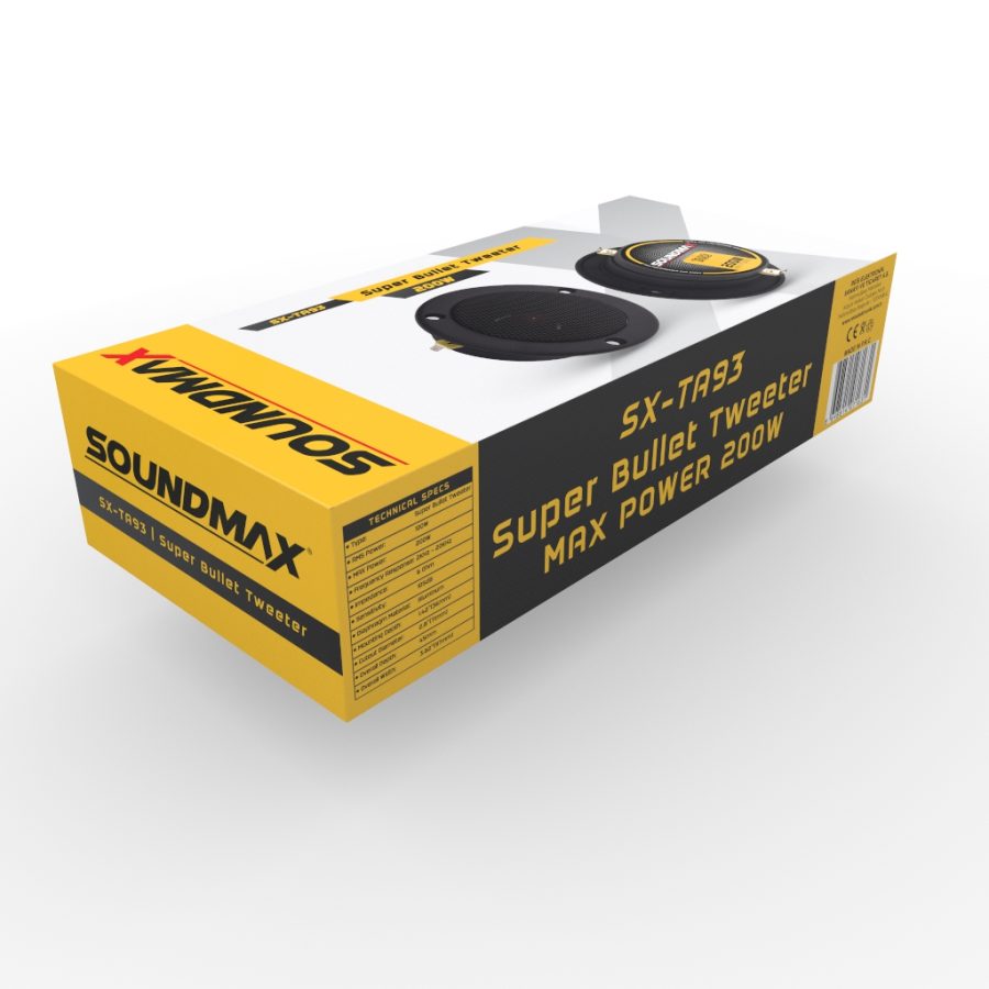 Difuzoare auto Soundmax SX-TA93, tweetere, 97mm, 4 Ohm, 100W - imagine 2