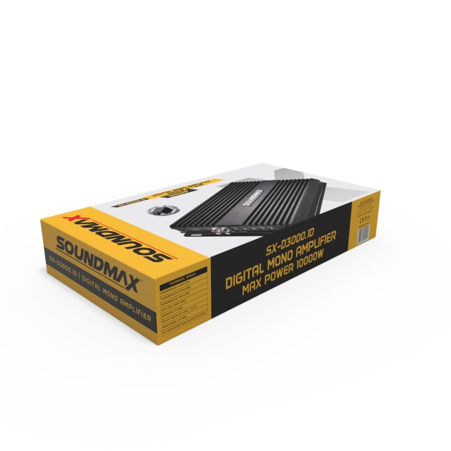 Amplificator auto SOUNDMAX SX1500.1D, monobloc, clasa D, 1500W - imagine 2