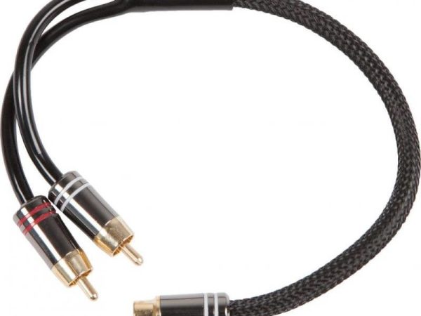 Cablu RCA high-end (pereche) Y-RCA OFC de 300 mm (1x M și 2x conector F) cu SNAKE SKIN Audio System