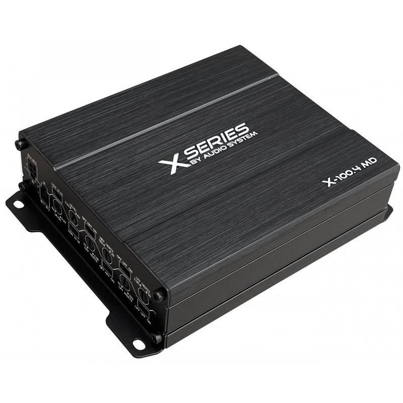 Amplificator Audio-Systems X-100.4 MD, 4 x 150 watts, in 2 sau 4 ohm, dimensiune micro, clasa D