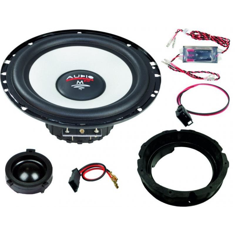 KIT Sistem component Dedicat Skoda Octavia Superb 90w Crossover plug&apos;n&apos;play m-fit  6.5" 165mm Audio System German Sound