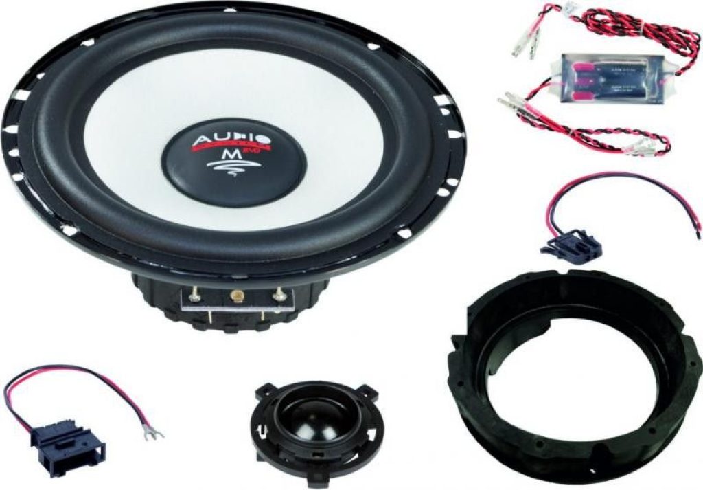 KIT Sistem component Dedicat  VW Golf 6 Polo Scirocco 3 Crossover plug&apos;n&apos;play m-fit 6.5" 90W pe 2 căi 165mm  Audio System Germa - imagine 2