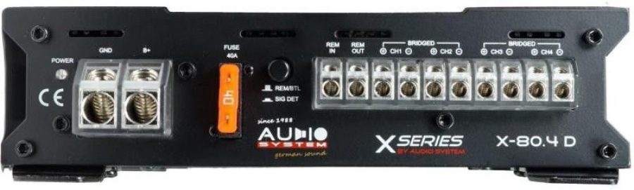 Amplificator auto Digital Filtre HP LP  BP 4 Canale audio  Seria X-ION 4x80 150 watt 2 4 ohm 2x300 watt mono Audio System Germa - imagine 3