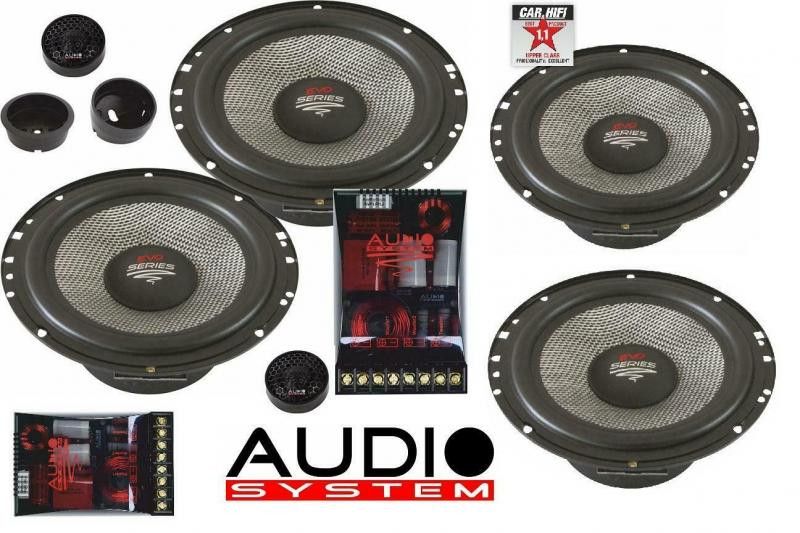 Kit Difuzoare Component Audio-System X-165 4 căi 165mm Kickbass Crossovere plug'n'play 2x300/220 watt 2 Ohm - imagine 2