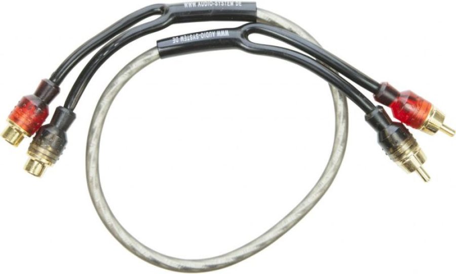 Cablu RCA OFC de 0.5M cu 2 mufe conectare RCA Audio System German Sound - imagine 2