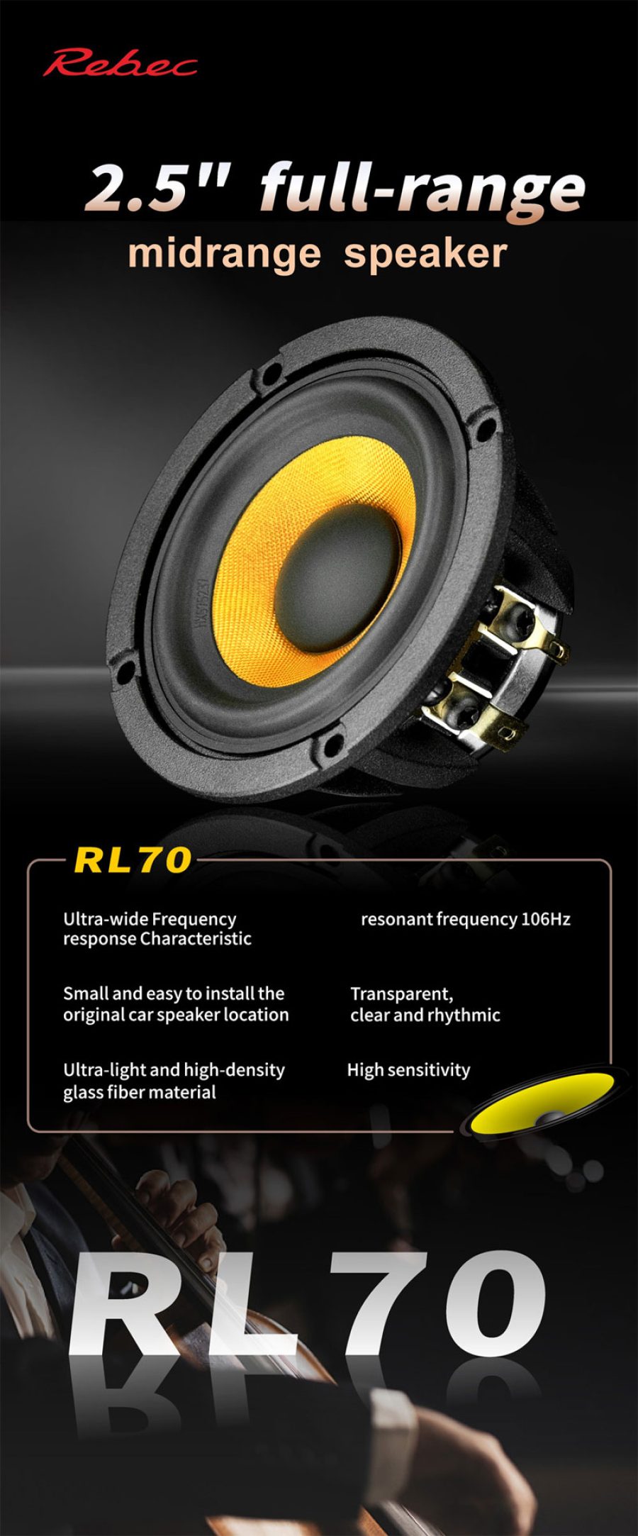 Difuzoare auto Rebec RL 70 - imagine 2
