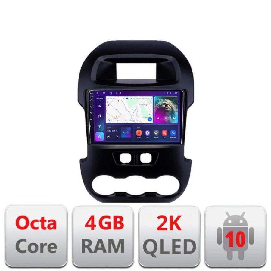 Navigatie Ford Ranger C-245 Android Octa Core Ecran 2K QLED GPS 4G 4+32GB 360 KIT-245+EDT-E409-2K