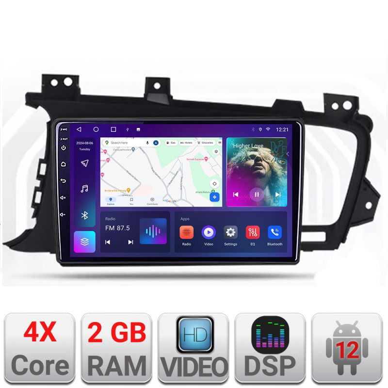 Navigatie Kia Optima 2011-2013 A-091  2+32 GB Android Waze USB Navigatie Internet Youtube Radio