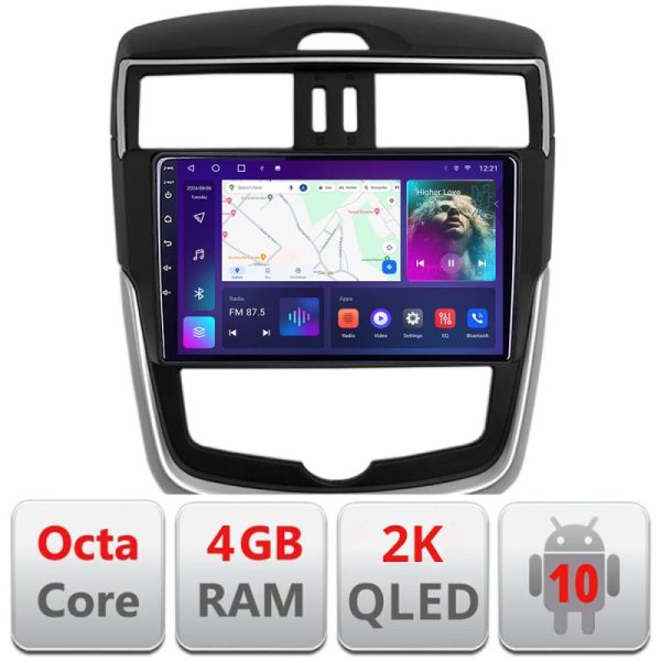 Navigatie Nissan Pulsar 2014-2018 Android ecran Qled 2K Octa core 4+32 KIT-pulsar+EDT-E409-2K