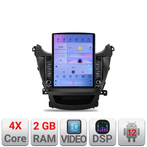 Navigatie HHyundai Elantra 2013-2015 K-359 ecran tip TESLA 9.7" cu Android Radio Bluetooth Internet GPS WIFI 2+32 DSP Q
