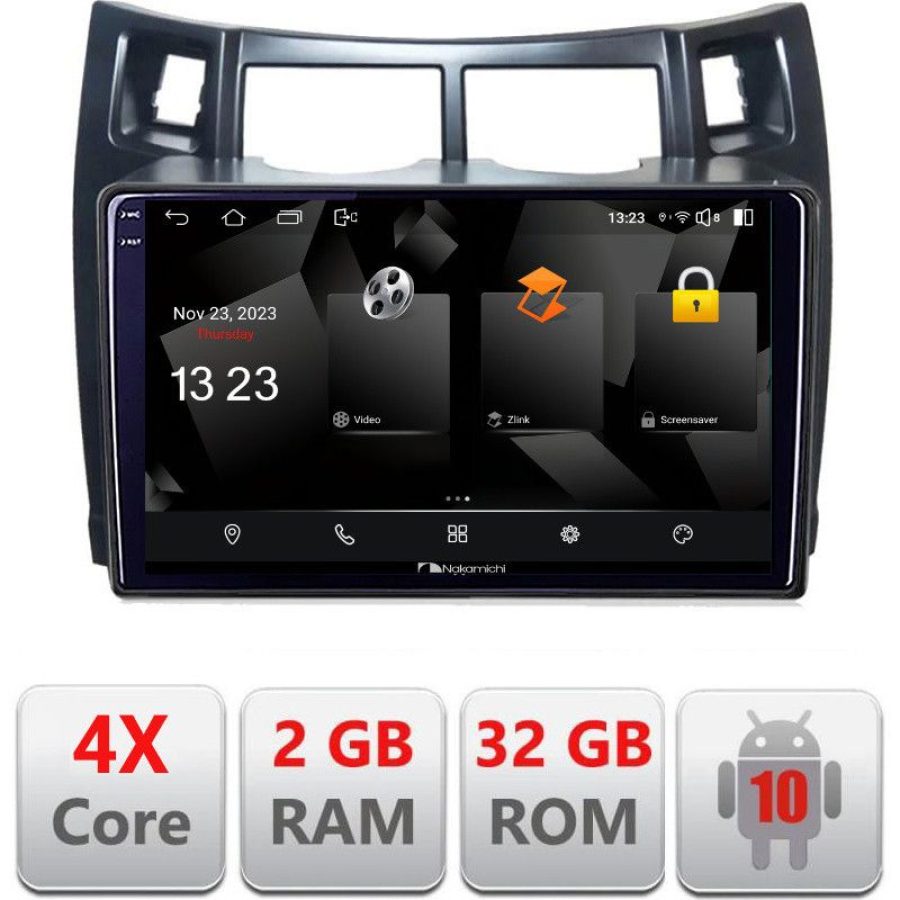 Navigatie Toyota Yaris 2008-2011 5230-YARIS08 Android Ecran 720P Quad Core 2+32 carplay android auto