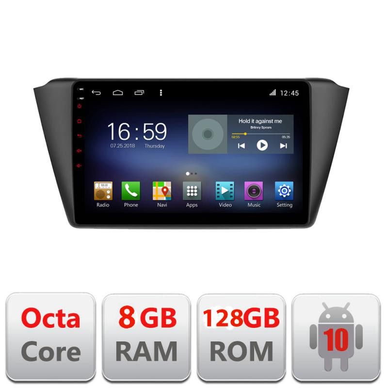 Navigatie SKODA FABIA 2015- Manual F-541 Octa Core cu Android Radio Bluetooth Internet GPS WIFI DSP 8+128GB 4G