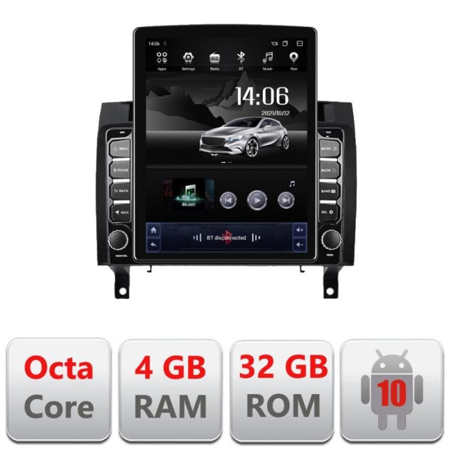 Navigatie Mercedes SLK 2004-2011 G-SLK ecran tip TESLA 9.7" cu Android Radio Bluetooth Internet GPS WIFI 4+32GB DSP 4G - imagine 2
