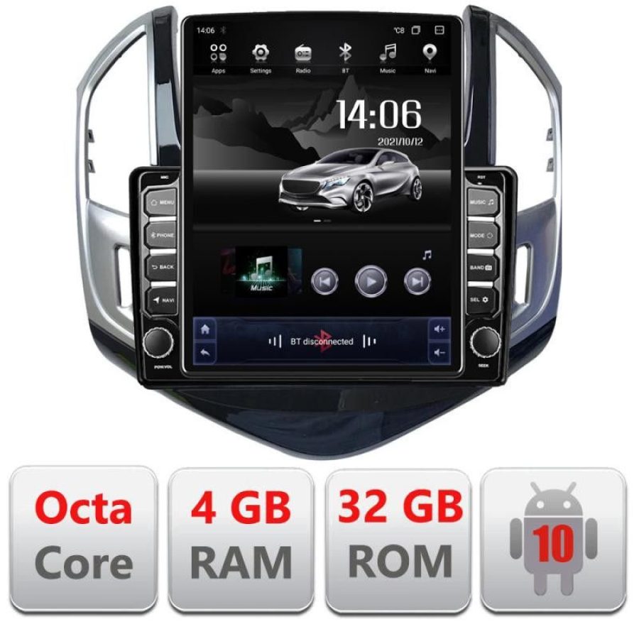 Navigatie Chevrolet Cruze 2013-G-1267 ecran tip Tesla 9.7" Octa Core cu Android Internet Bluetooth Radio GPS WiF DSP 4 - imagine 2