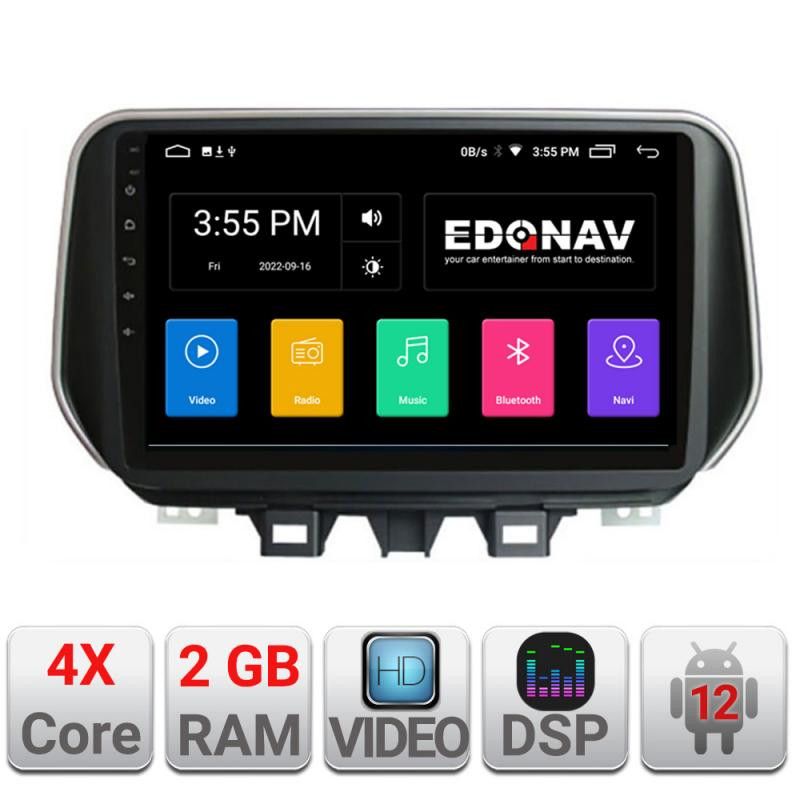 Navigatie HHyundai Tucson 2019 Quad Core A-1135 2+32 GB Android Waze USB Navigatie Internet Youtube Radio - imagine 2