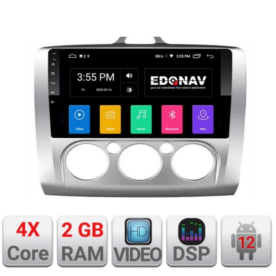 Navigatie Ford Focus 2 Manual A-140-manual  2+32 GB Android Waze USB Navigatie Internet Youtube Radio - imagine 2