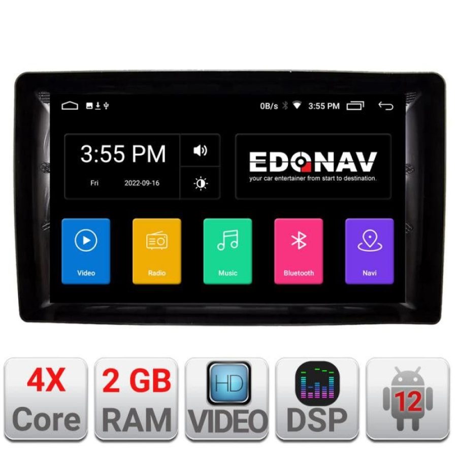 Navigatie universala 2din 9 inch 2+32 GB Android Waze USB Navigatie Internet Youtube Radio A-2din-2 - imagine 2