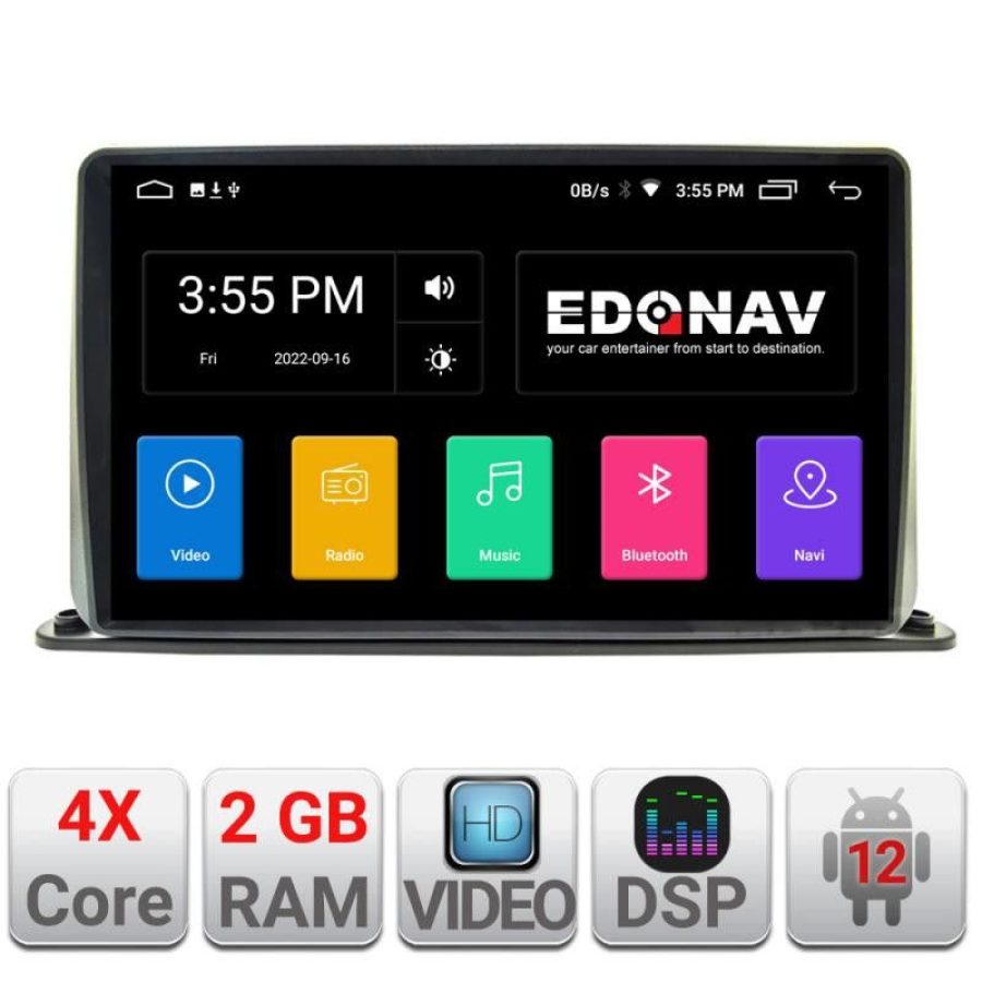 Navigatie universala 2din 9 inch 2+32 GB Android Waze USB Navigatie Internet Youtube Radio A-2din-1 - imagine 2