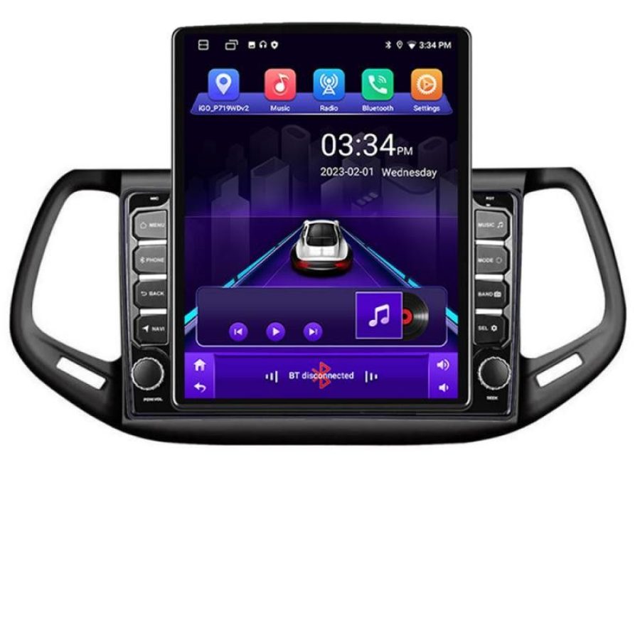 Navigatie JEEP COMPASS 2017 Manual K-732 ecran tip TESLA 9.7" cu Android Radio Bluetooth Internet GPS WIFI 2+32 DSP Qu - imagine 2