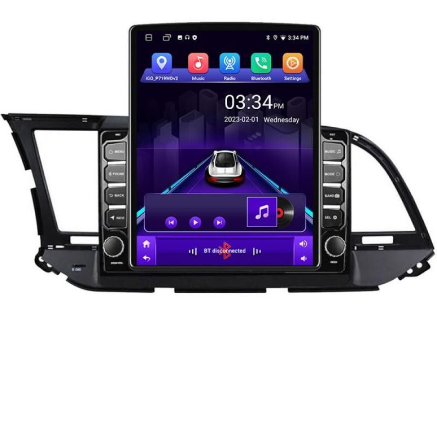 Navigatie HHyundai Elantra 2015-2018 K-581 ecran tip TESLA 9.7" cu Android Radio Bluetooth Internet GPS WIFI 2+32 DSP Q - imagine 2