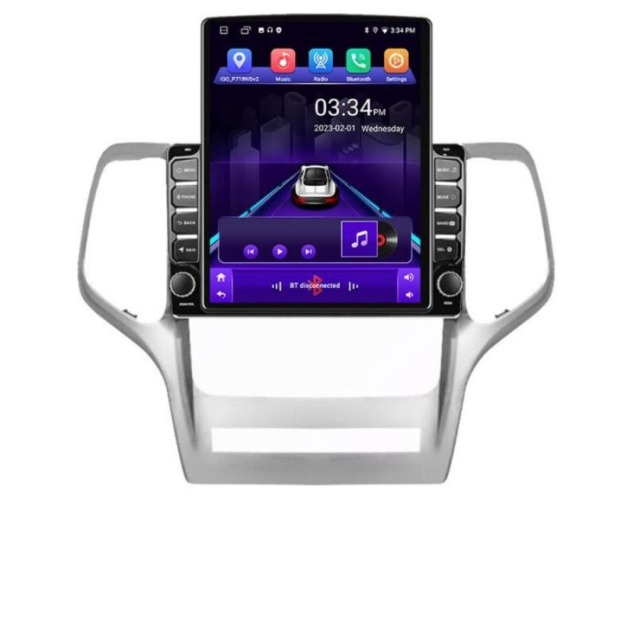 Navigatie Jeep Gran Cherokee 2011-2013 K-grche ecran tip TESLA 9.7" cu Android Radio Bluetooth Internet GPS WIFI 2+32 - imagine 2