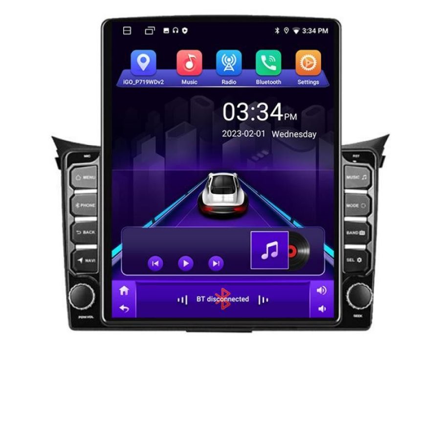 Navigatie HHyundai I30 2011-2016 ecran tip TESLA 9.7" cu Android Radio Bluetooth Internet GPS WIFI 2+32 DSP Quad Core - imagine 2