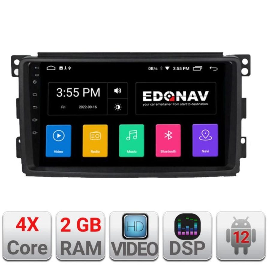 Navigatie Smart 2005-2010 A-SMART05  2+32 GB Android Waze USB Navigatie Internet Youtube Radio - imagine 2