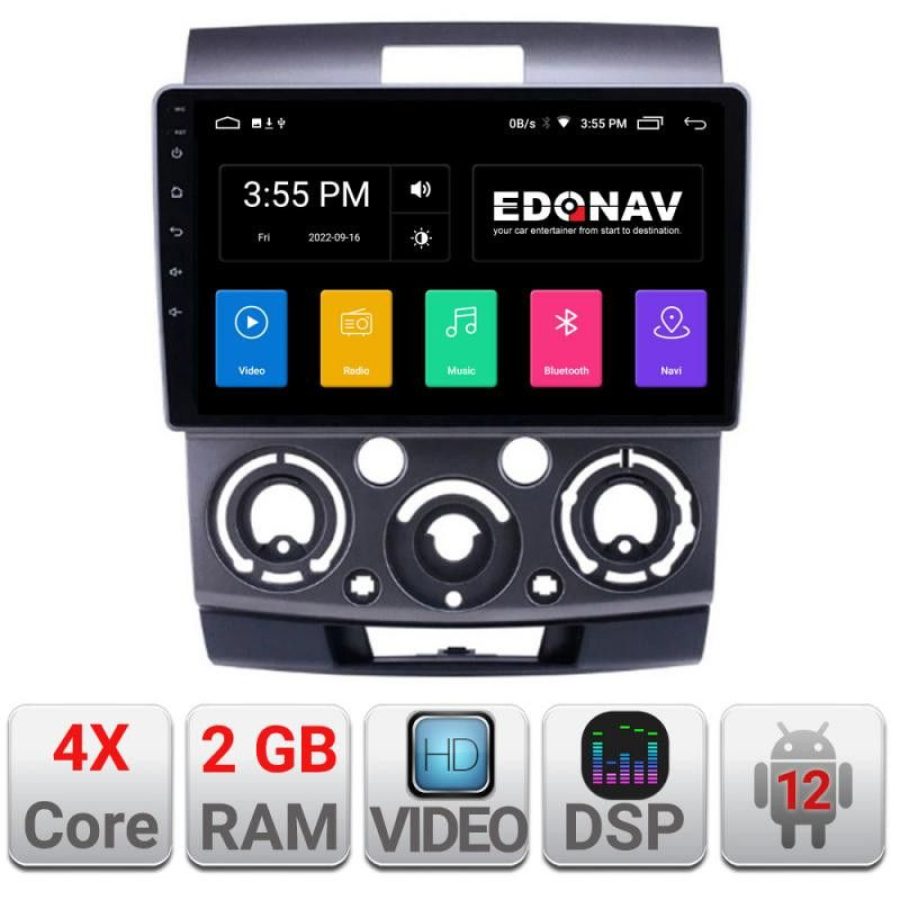 Navigatie Ford Ranger Mazda BT50 2007-2012 A-RANGER  2+32 GB Android Waze USB Navigatie Internet Youtube Radio - imagine 2