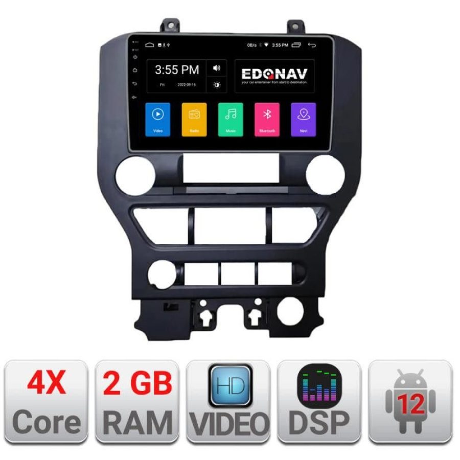 Navigatie Ford Mustang 2015-2020 A-MUSTANG  2+32 GB Android Waze USB Navigatie Internet Youtube Radio - imagine 2