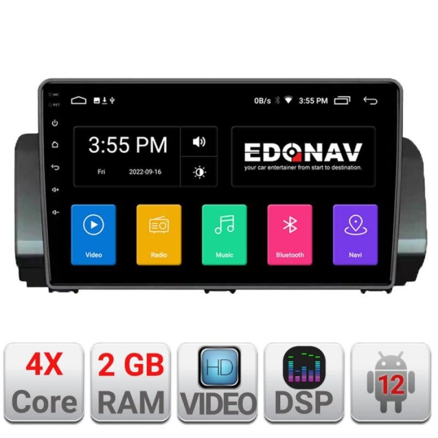 Navigatie Dacia Logan Sandero Jogger LOGAN-2022 Android radio gps internet  2+32 Kit-LOGAN-2022+E - imagine 2