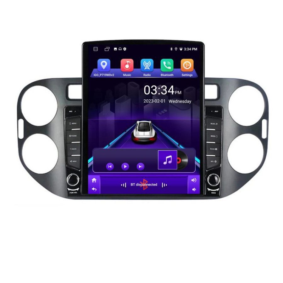 Navigatie VW Tiguan 2009-2015 Android radio gps internet quad core 2+32 ecran vertical 9.7" Kit-489v2+EDT-E708 - imagine 2