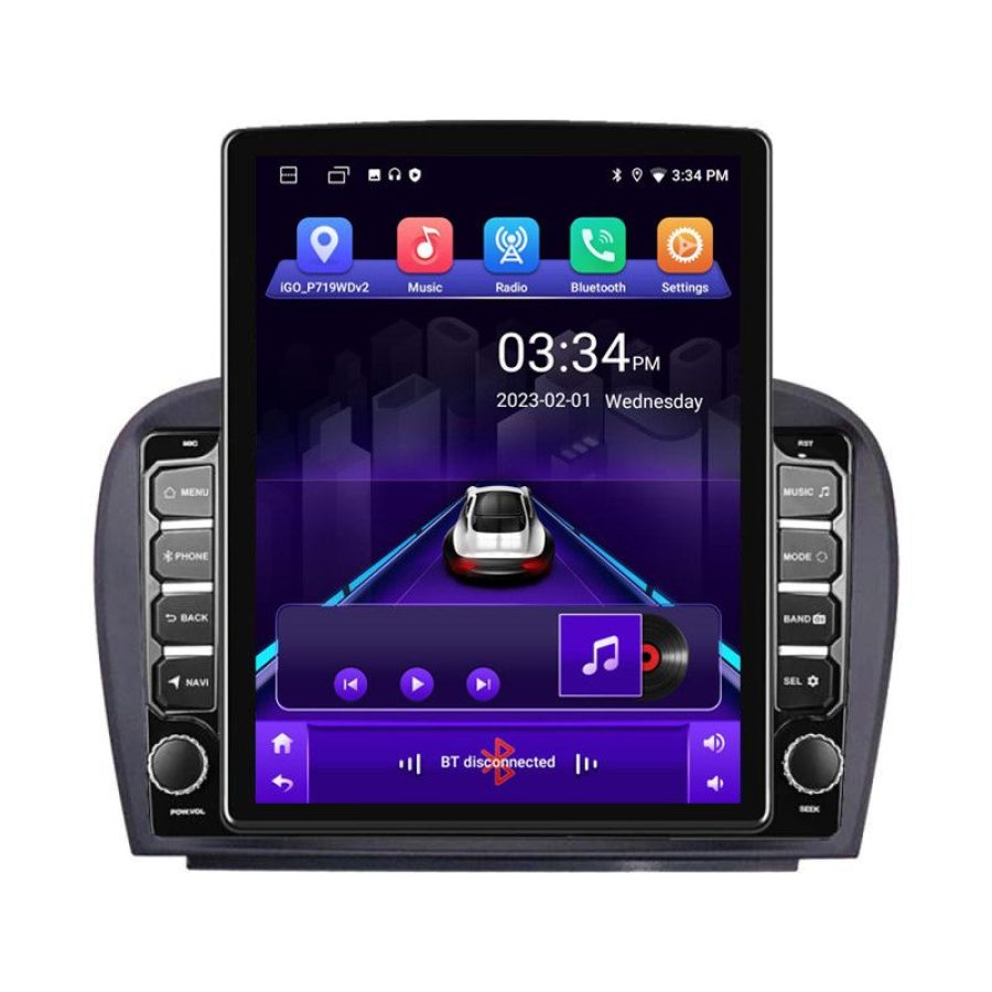 Navigatie Mercedes SL W230 2004-2011 K-W230 ecran tip TESLA 9.7" cu Android Radio Bluetooth Internet GPS WIFI 2+32 DSP - imagine 2