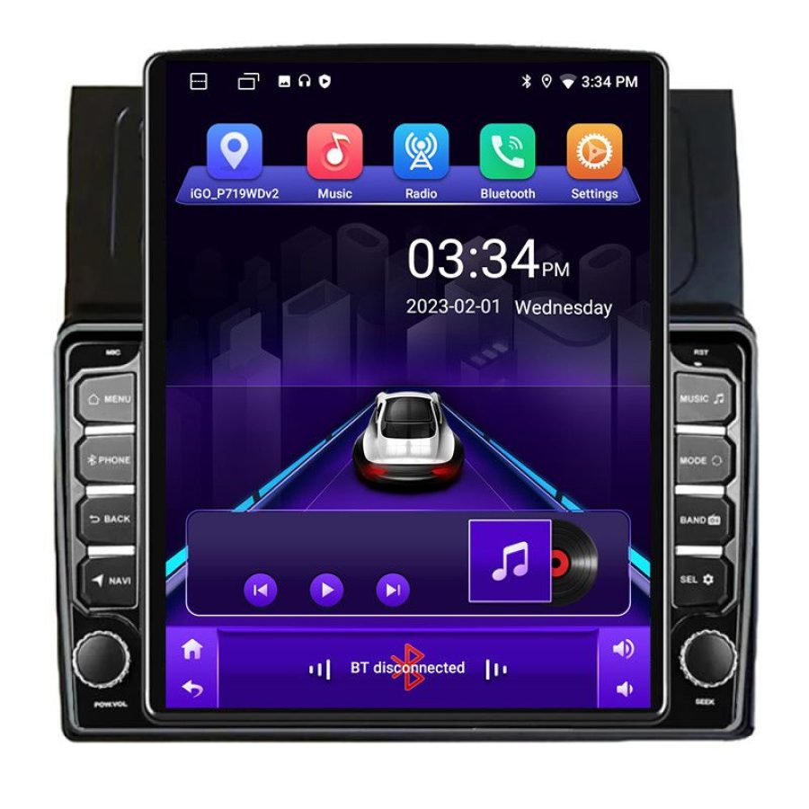 Navigatie VW Touran 2003-2009 clima automata K-touran2 ecran tip TESLA 9.7" cu Android Radio Bluetooth Internet GPS WI - imagine 2