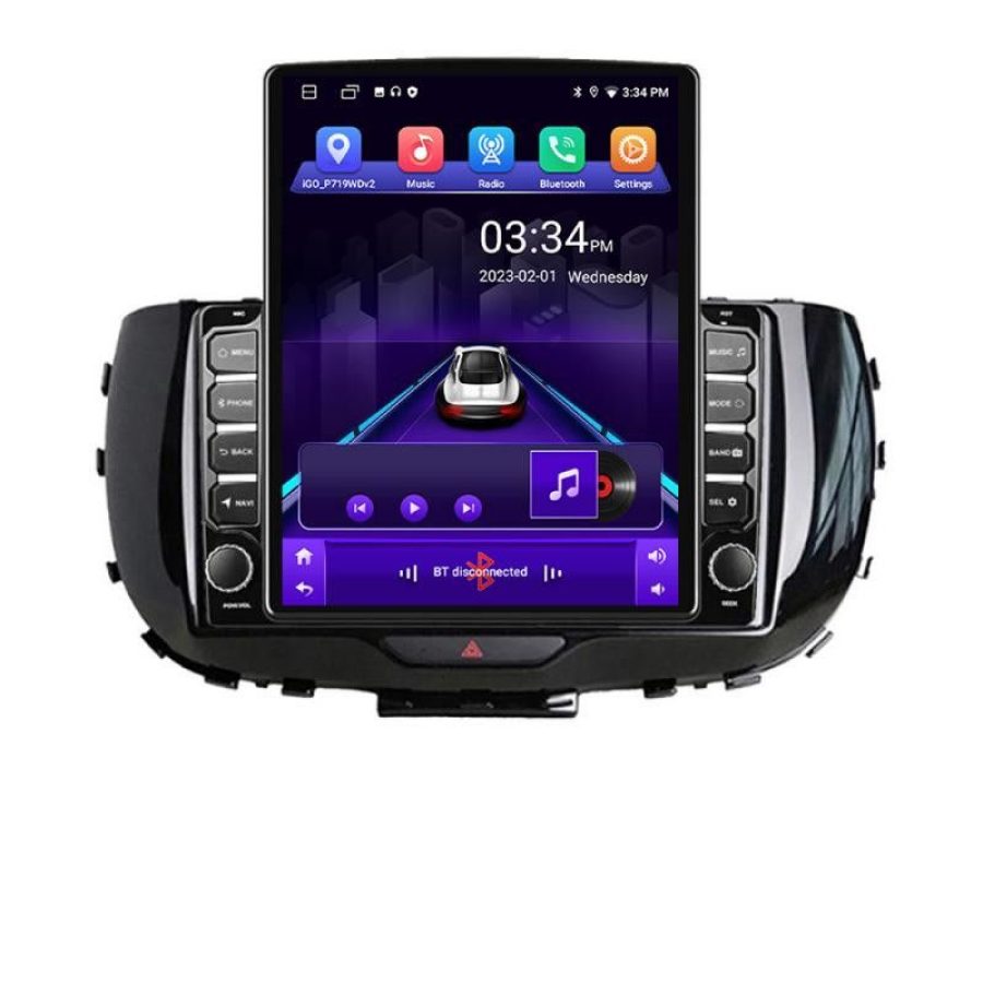 Navigatie Kia Soul 2020- K-soul ecran tip TESLA 9.7" cu Android Radio Bluetooth Internet GPS WIFI 2+32 DSP Quad Core - imagine 2