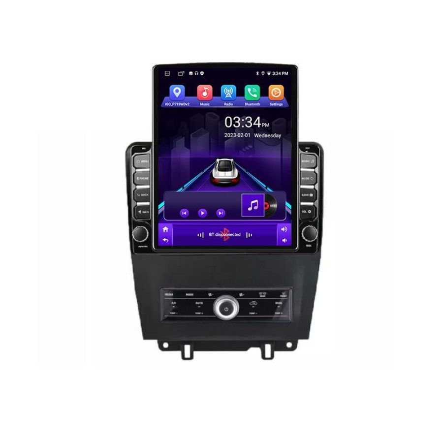 Navigatie Ford Mustang 2009-2014 ecran tip TESLA 9.7" cu Android Radio Bluetooth Internet GPS WIFI 2+32 DSP Quad Core - imagine 2