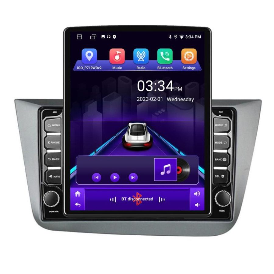 Navigatie Seat Leon 2005-2012 K-leon05 ecran tip TESLA 9.7" cu Android Radio Bluetooth Internet GPS WIFI 2+32 DSP Quad - imagine 2
