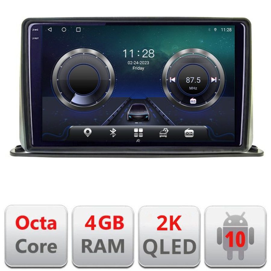 Navigatie universala 2 din 9 inch Android Octa Core Ecran 2K QLED GPS 4G 4+32GB 360 KIT-2din-1+EDT-E409-2K - imagine 3