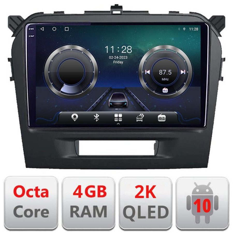 Navigatie Suzuki Grand Vitara 2016- C-2265 Android Octa Core Ecran 2K QLED GPS 4G 4+32GB 360 KIT-2265+EDT-E409-2K - imagine 3
