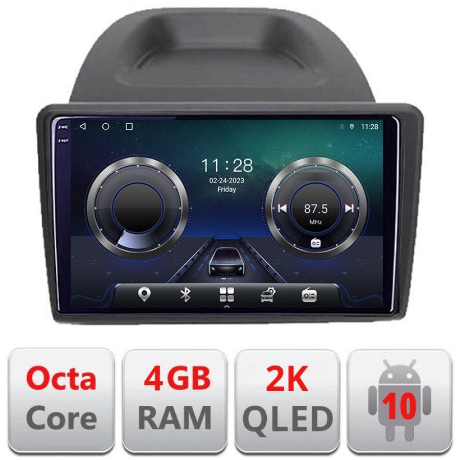 Navigatie Ford Fiesta C-256 Android Octa Core Ecran 2K QLED GPS 4G 4+32GB 360 KIT-256+EDT-E409-2K - imagine 3