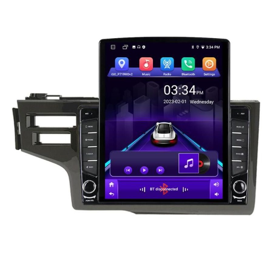 Navigatie Honda Fit 2014-2019 Android radio gps internet quad core 2+32 ecran vertical 9.7" Kit-fit-14+EDT-E708 - imagine 2