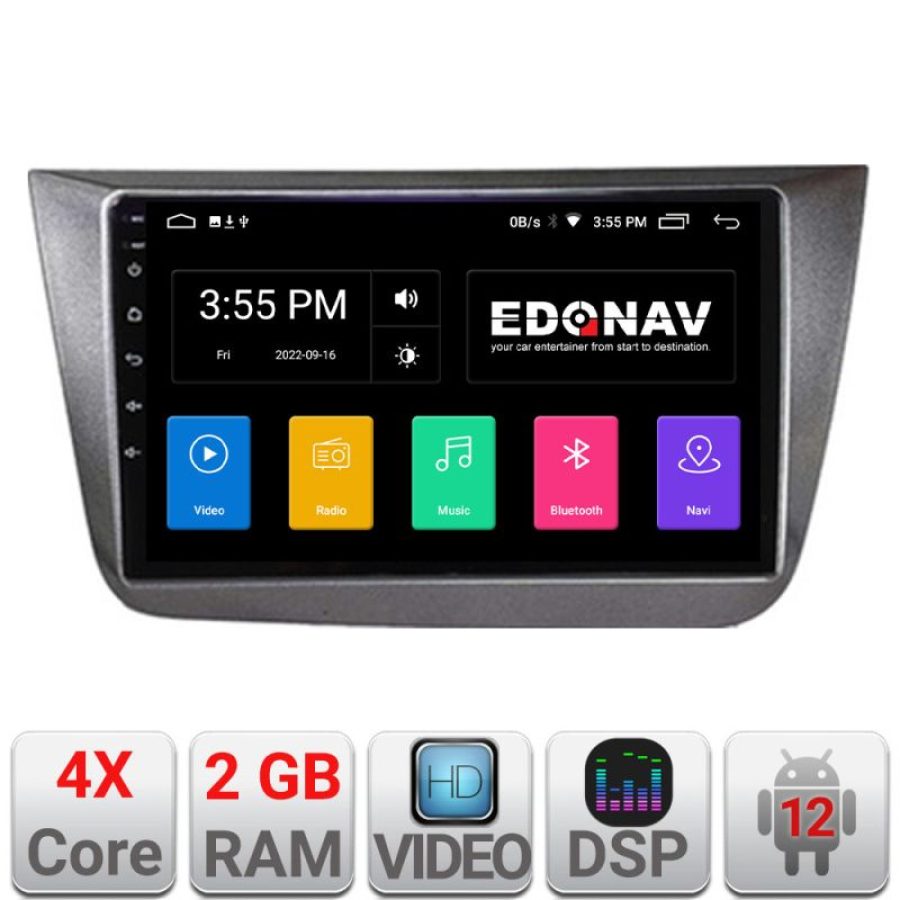 Navigatie Seat Altea 2005-2014 Android radio gps internet 2+32 Kit-altea+EDT-E209V2 - imagine 3