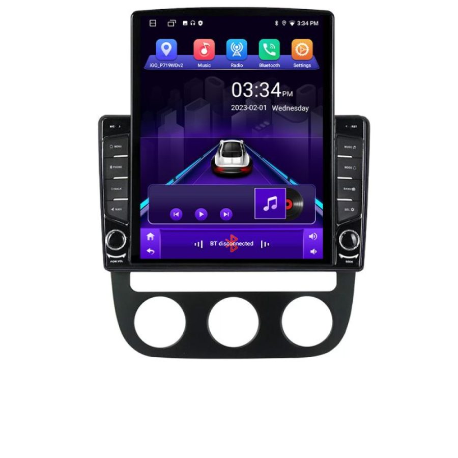 Navigatie VW Golf 5 2004-2010 clima automatica Android radio gps internet quad core 2+32 ecran vertical 9.7" KIT-golf5-automatic+EDT-E708 - imagine 2