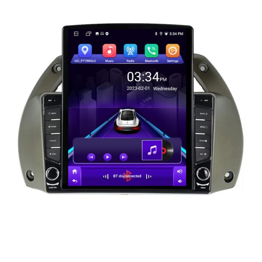 Navigatie Toyota Rav 4 2000-2004 Android radio gps internet quad core 2+32 ecran vertical 9.7" kit-rav4-old+EDT-E708 - imagine 2