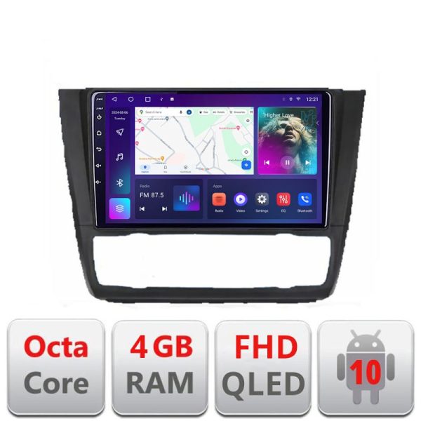 Navigatie BMW Seria 1 E87 B-BMW117 Android Ecran QLED octa core 4+64 carplay android auto KIT-BMW117+EDT-E309V3