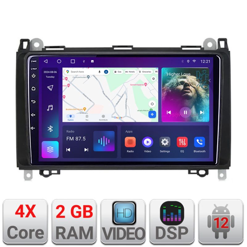 Navigatie Mercedes VW A-068 2+32 GB Android Waze USBNavigatie Internet Youtube Radio v1