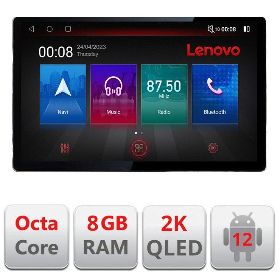 Navigatie Audi A4 B6 Quad Core N-050 ecran 13" 2K 8+128 Android Waze USB Navigatie 4G 360 Toslink Youtube Radio v1 - imagine 3