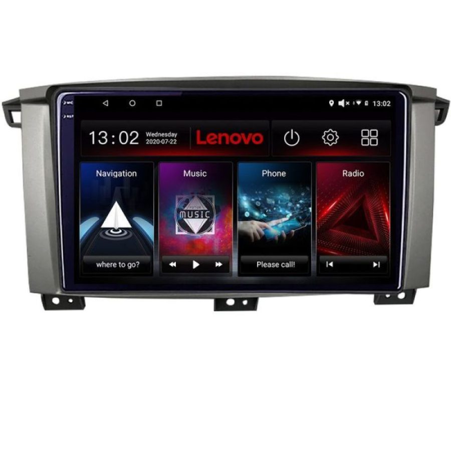 Navigatie Toyota Land Cruiser L100 2002-2006 Android radio gps internet 4+64 Lenovo - imagine 2