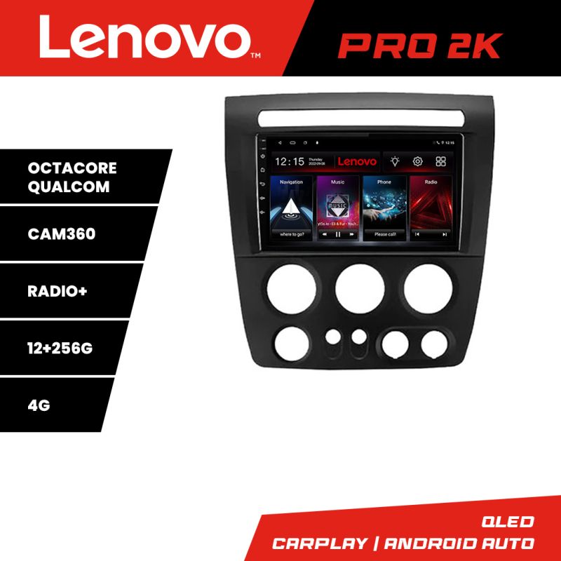 Navigatie Hummer H3 8 core QLED 2K 12+256 360 Quad Core Android Waze USB Navigatie Internet Youtube Radio Lenovo