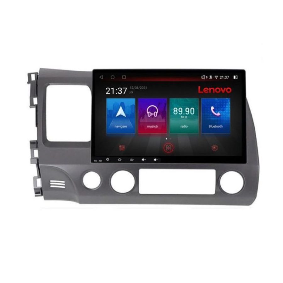 Navigatie Honda Civic Sedan Lenovo Kit-044 8 core QLED Qualcomm 4+64 360 Android Waze USB Navigatie Internet Youtube Radio - imagine 2